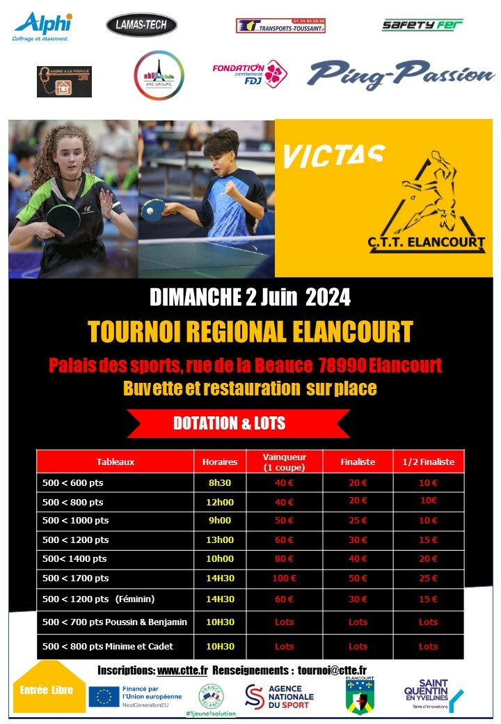 Tournoi Régional Elancourt 2024
